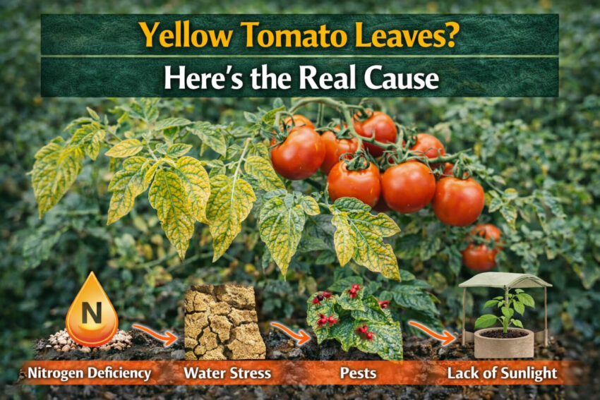 why are my tomato leaves turning yellow in containers