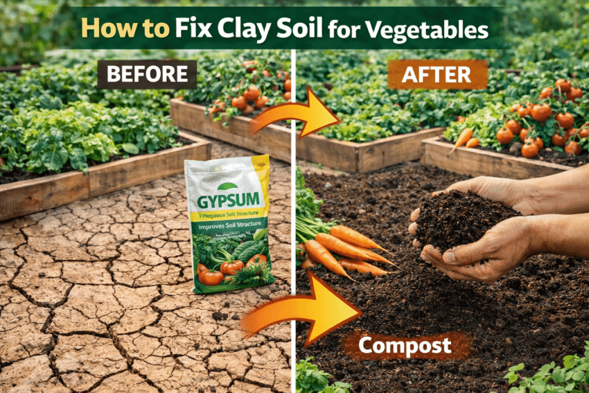 how to fix clay soil for vegetables