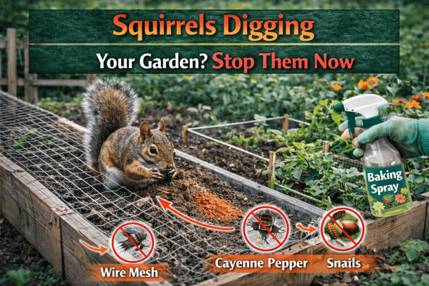 how to protect vegetable garden from squirrels