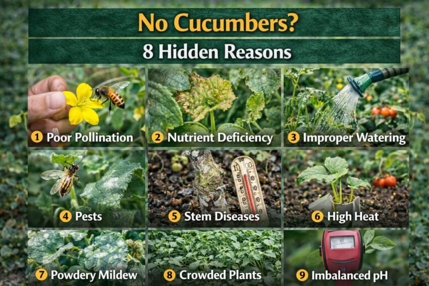 why are my cucumbers not producing fruit