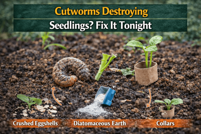 how to eliminate cutworms in vegetable garden